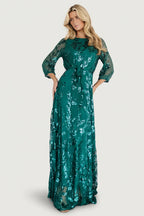 Destiny Sequin Maxi Dress | Emerald