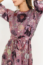 Destiny Sequin Maxi Dress | Lilac Floral