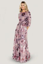 Destiny Sequin Maxi Dress | Lilac Floral