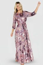 Destiny Sequin Maxi Dress | Lilac Floral