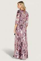 Destiny Sequin Maxi Dress | Lilac Floral
