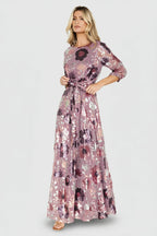 Destiny Sequin Maxi Dress | Lilac Floral