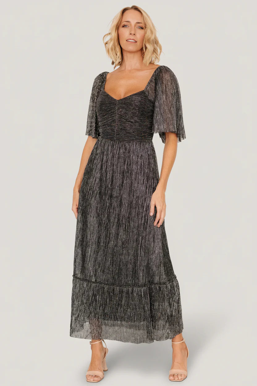 Elea Shimmer Dress | Black