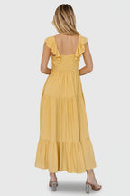 Ellie Ruffle Top Dress | Golden Yellow