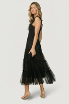 Emma Smocked Tulle Dress | Black