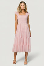 Emma Smocked Tulle Dress | Mauve