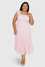 Emma Smocked Tulle Dress | Mauve