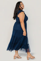 Emma Smocked Tulle Dress | Navy