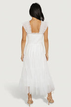 Emma Smocked Tulle Dress | Off White