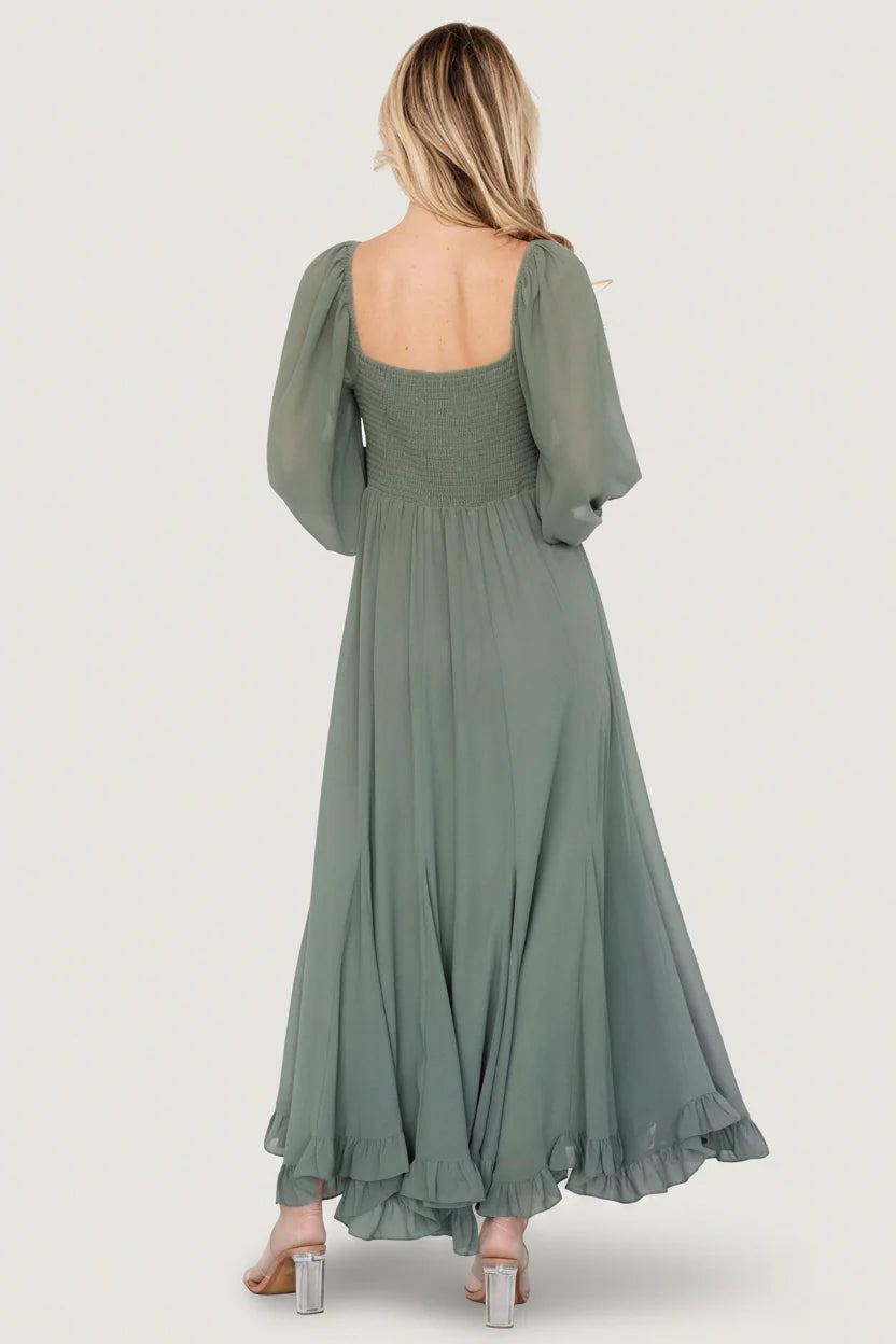 Estefania Maxi Dress | Dark Sage
