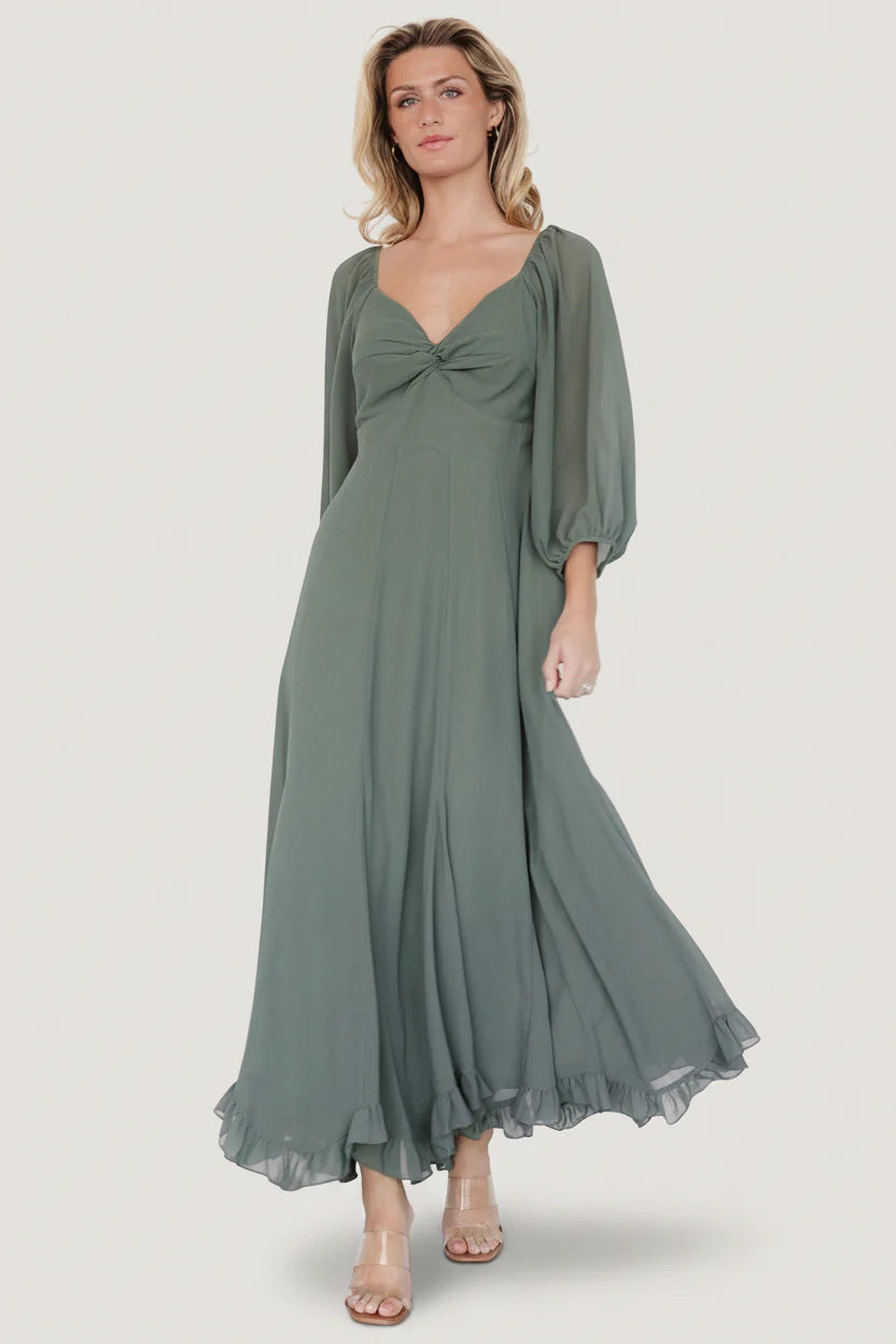 Estefania Maxi Dress | Dark Sage