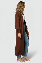 Ethel Long Cardigan | Dark Brown
