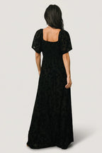 Everley Velvet Maxi Dress | Black