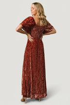 Everley Velvet Maxi Dress | Cinnamon