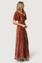 Everley Velvet Maxi Dress | Cinnamon