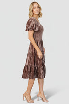 Fay Velvet Midi Dress | Cocoa