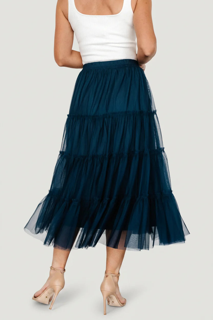 Galena Tulle Skirt | Deep Topaz