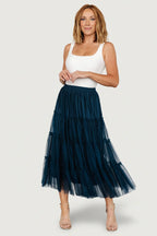 Galena Tulle Skirt | Deep Topaz