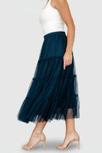 Galena Tulle Skirt | Deep Topaz
