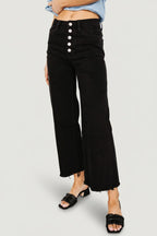 Georgie High Rise Wide Leg Jeans | Black