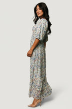Ginny Maxi Dress | Light Green Floral