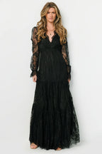 Gloria Lace Maxi Dress | Black