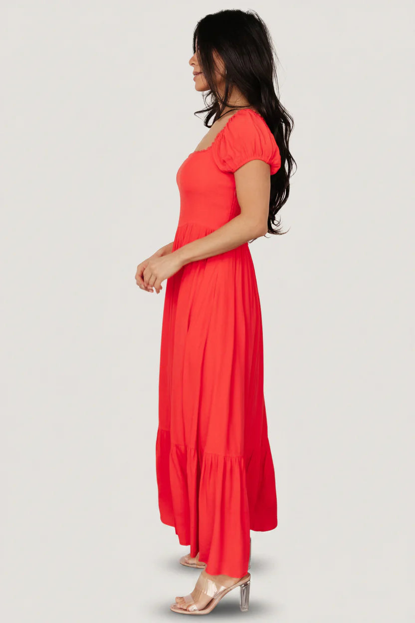 Ilona Maxi Dress | Cherry Red