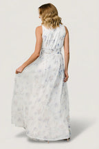 Kamila Tulle Maxi Dress | White Floral