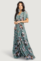 Katherine Maxi Dress | Dusty Green Floral