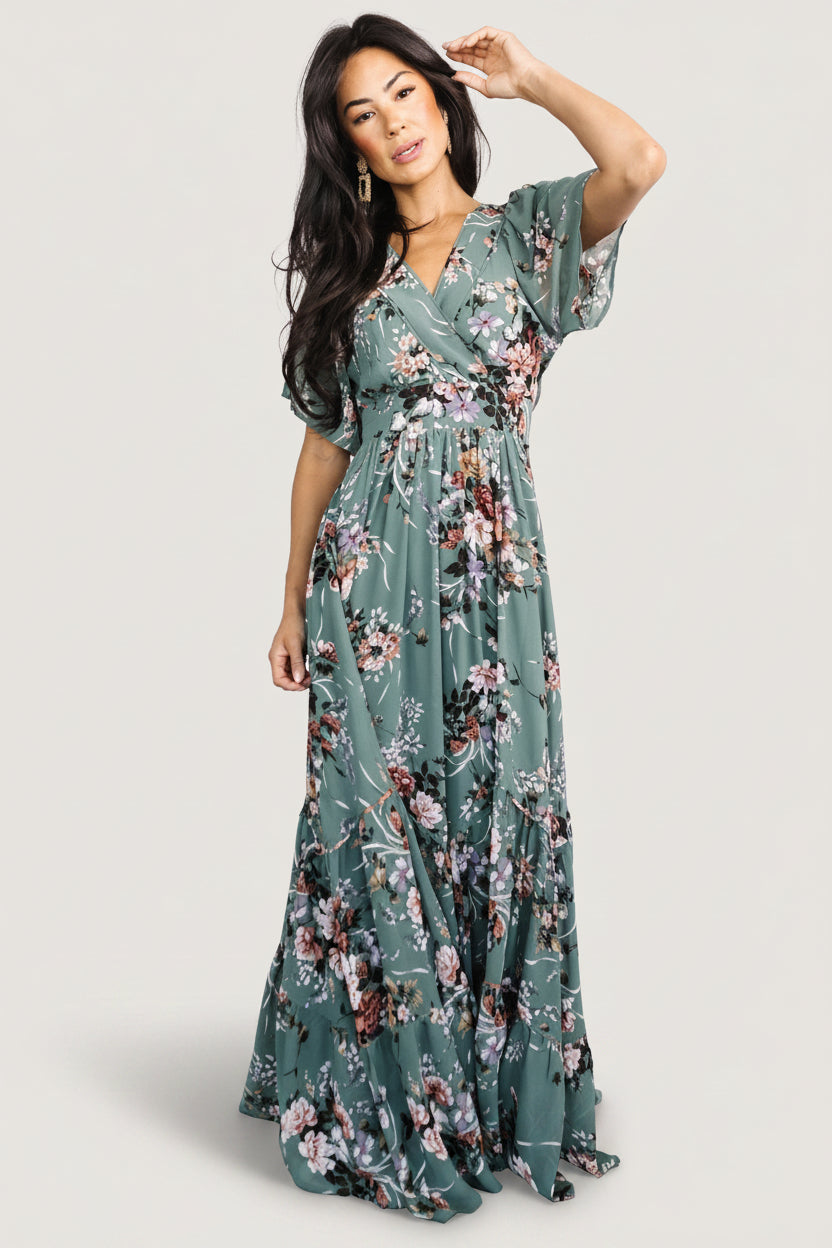 Katherine Maxi Dress | Dusty Green Floral