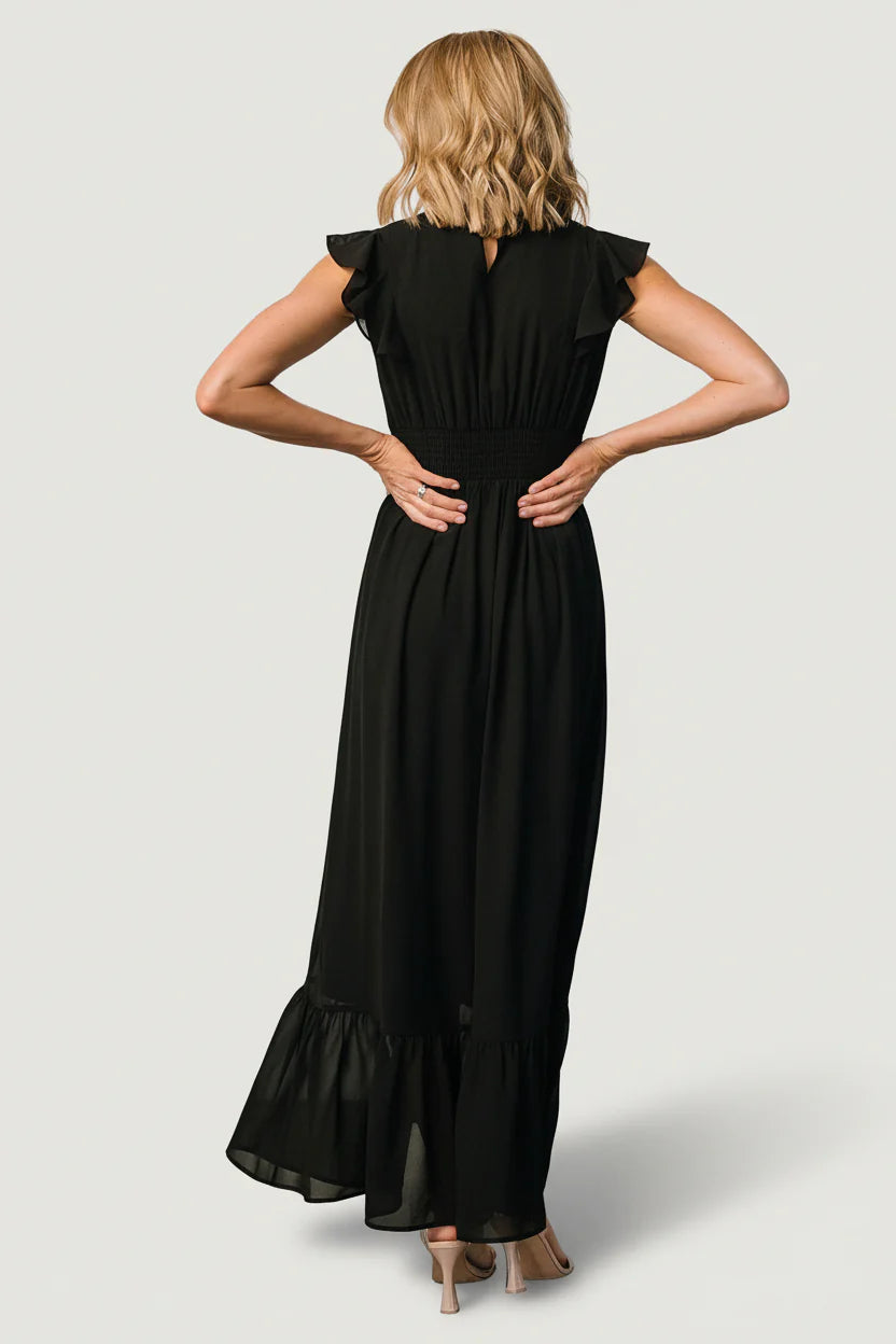 Kearny Ruffle Maxi Dress | Black