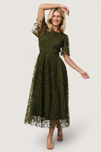 Kendra Embroidered Dress | Olive