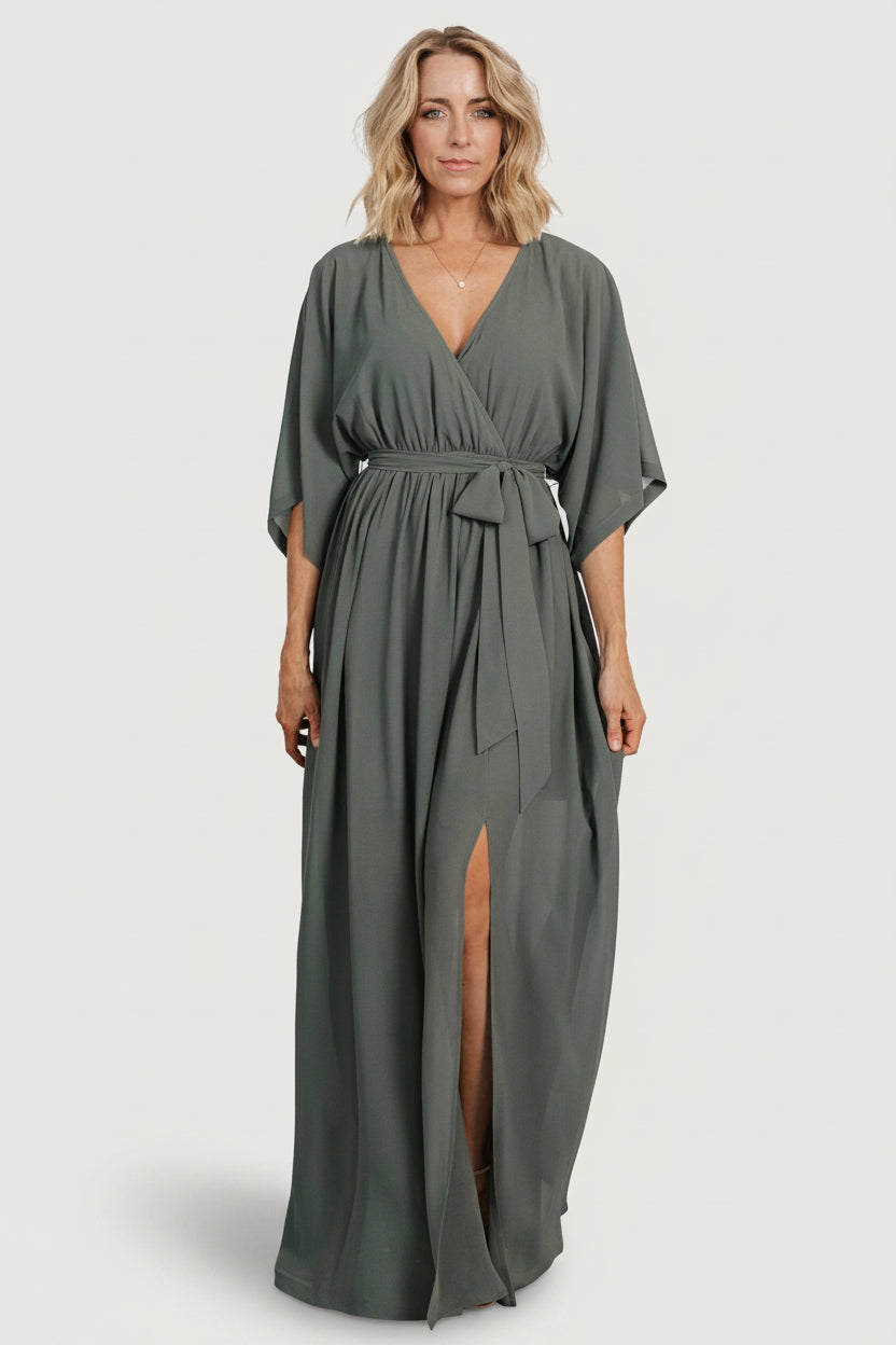 Kia Kimono Maxi Dress | Dark Sage