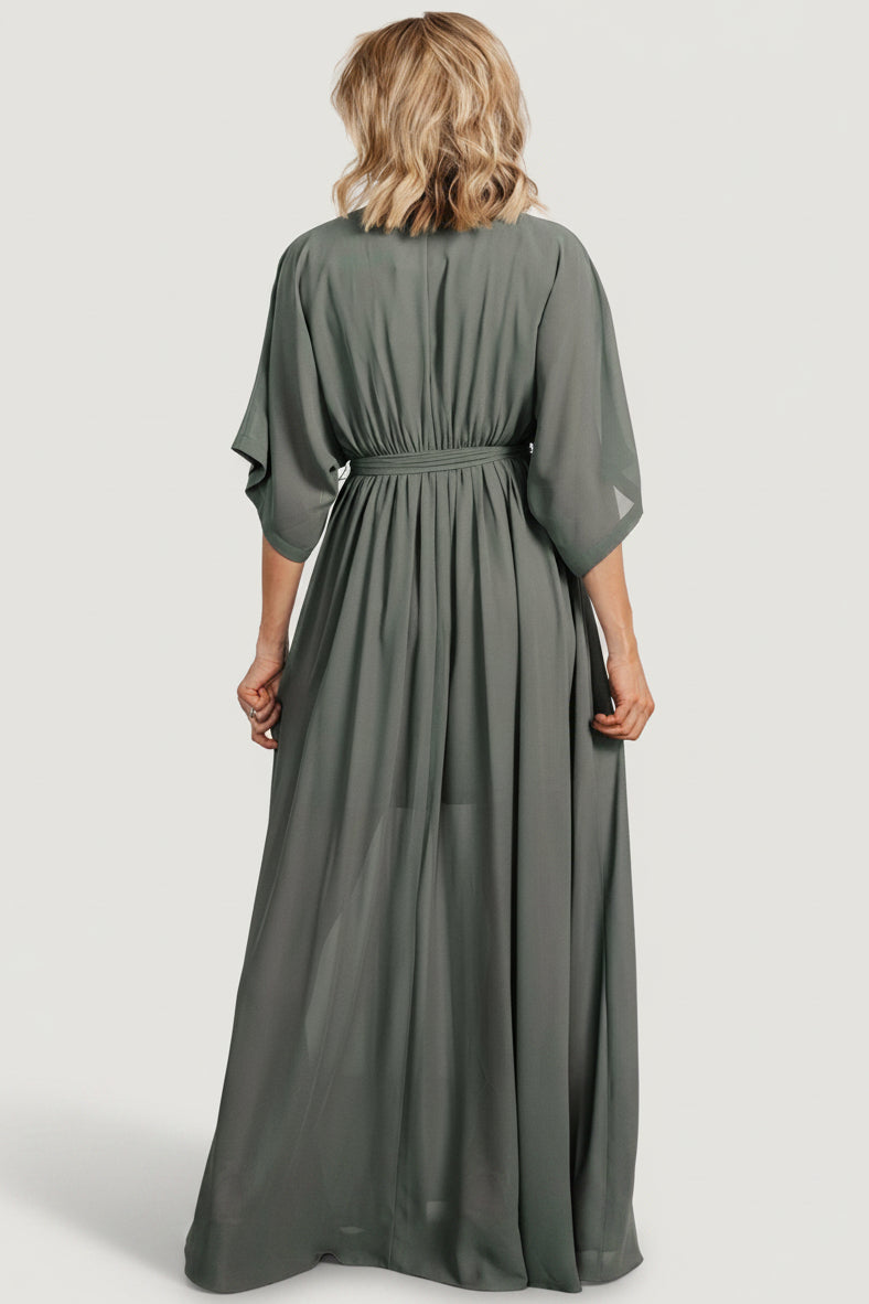 Kia Kimono Maxi Dress | Dark Sage