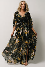 Kia Kimono Maxi Dress | Midnight Floral