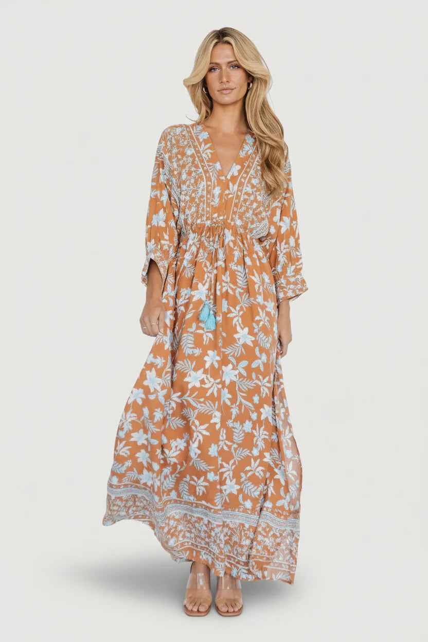 Laken Maxi Dress | Camel Multi