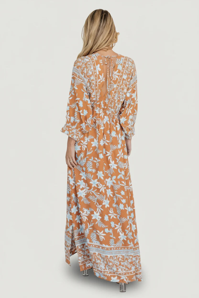 Laken Maxi Dress | Camel Multi