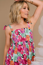 Lakewood Tie Dress | Pink Multi