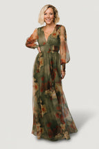 Layla Tulle Maxi Dress | Olive + Rust