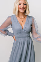 Layla Tulle Maxi Dress | Whisper Blue