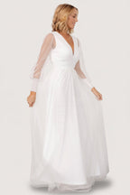 Layla Tulle Maxi Dress | White