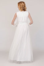Layla Tulle Maxi Dress | White