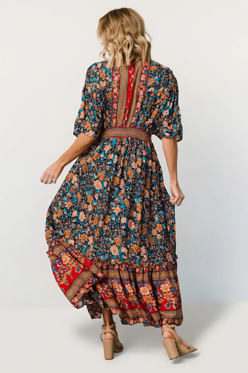 Leeanne Midi Dress | Navy Multi Floral