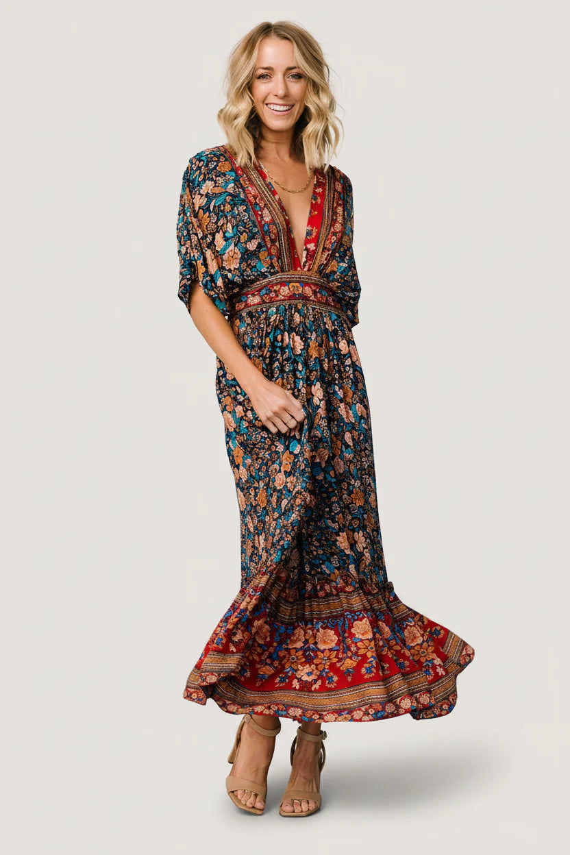 Leeanne Midi Dress | Navy Multi Floral