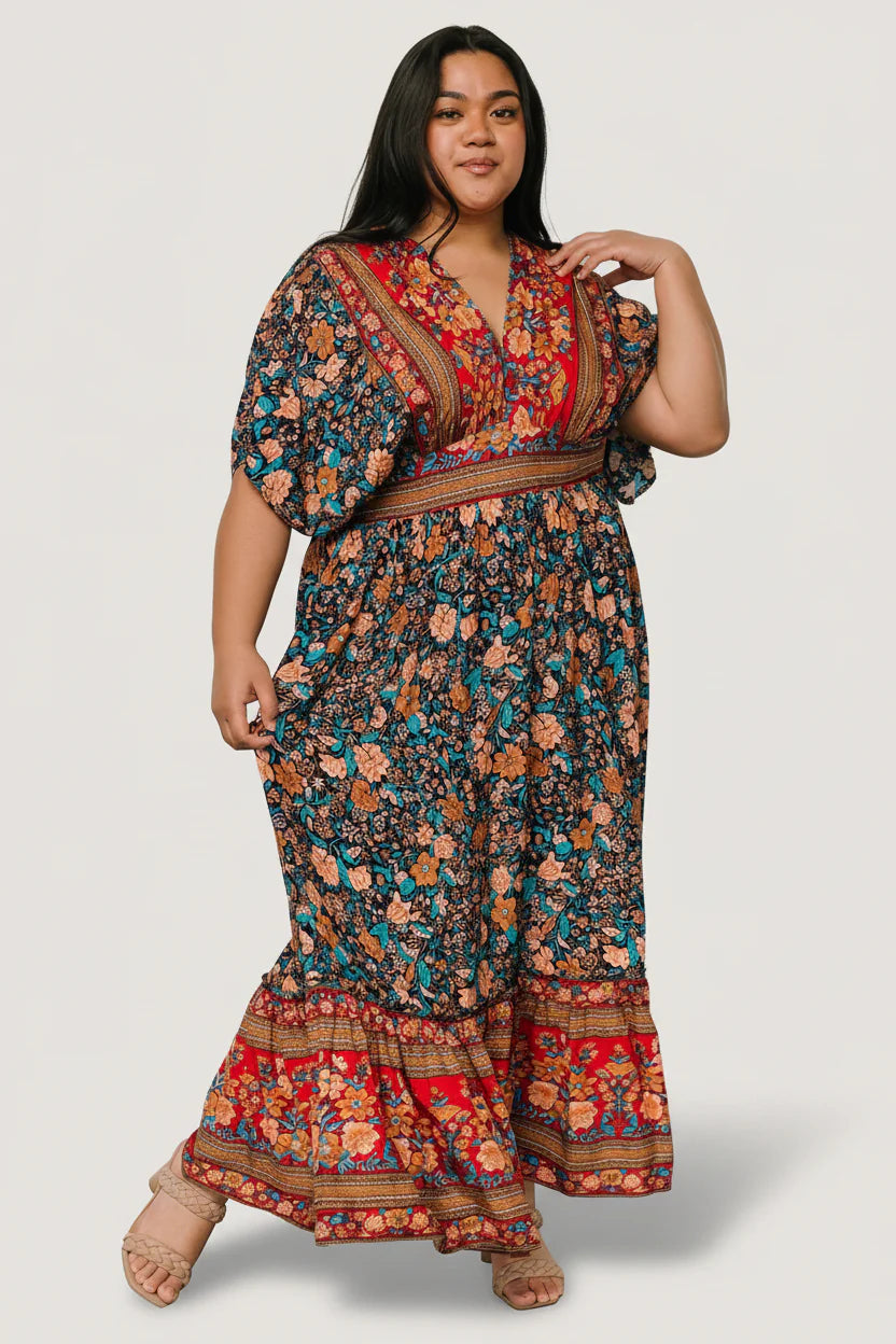 Leeanne Midi Dress | Navy Multi Floral