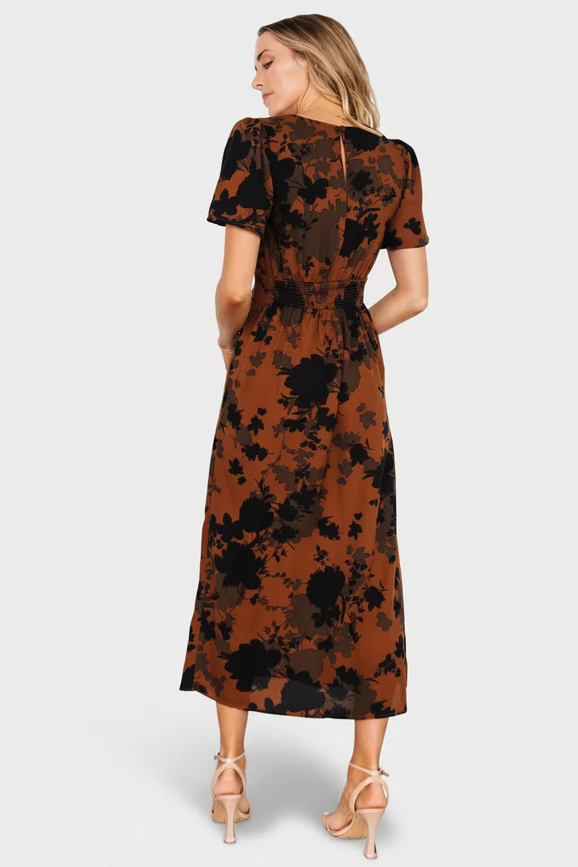 Lenni Midi Dress | Espresso Print