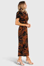 Lenni Midi Dress | Espresso Print