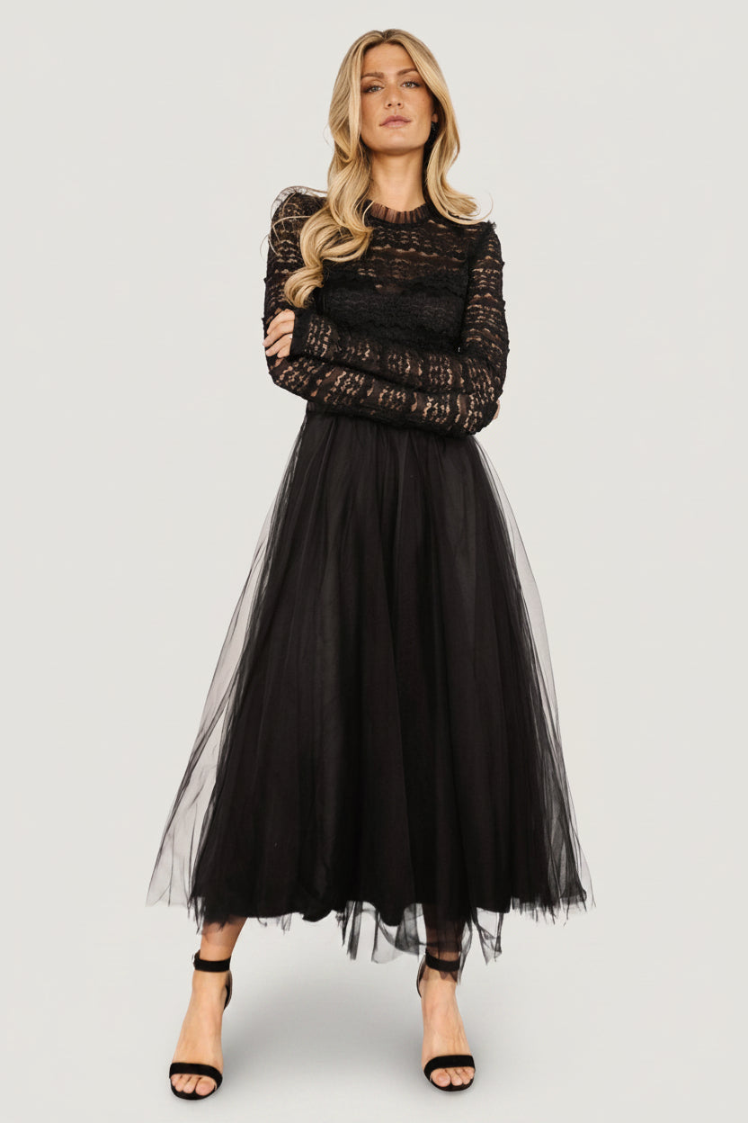 Lonnie Tulle Dress | Black