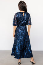 Lucy Sequin Dress | Navy