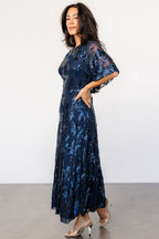 Lucy Sequin Dress | Navy